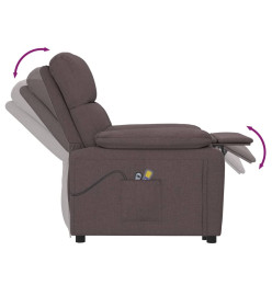 Fauteuil de massage Marron foncé Tissu