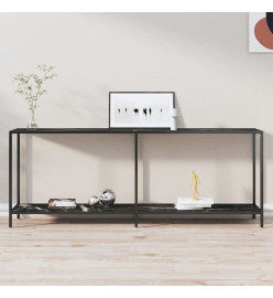 Table console Noir 200x35x75,5 cm Verre trempé
