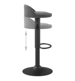 Tabouret de bar Gris foncé Velours