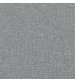 Canapé à 3 places avec repose-pieds Gris clair 180 cm Tissu