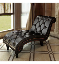 Chaise longue marron similicuir