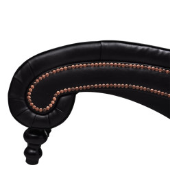 Chaise longue marron similicuir