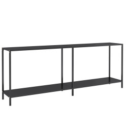 Table console Noir 200x35x75,5 cm Verre trempé