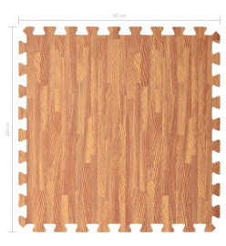 Tapis de sol 12 pcs Grain de bois 4,32㎡ Mousse EVA