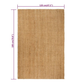 Tapis rectangulaire Naturel 120x180 cm Jute