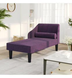 Chaise longue avec traversin violet tissu