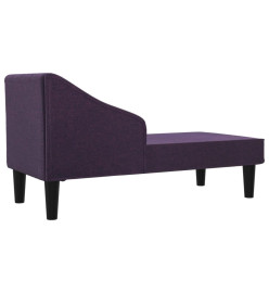 Chaise longue avec traversin violet tissu