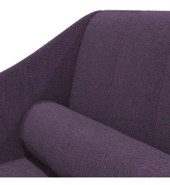 Chaise longue avec traversin violet tissu