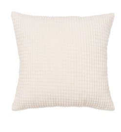 Jeu de coussin 2 pcs Velours 45 x 45 cm Blanc cassé