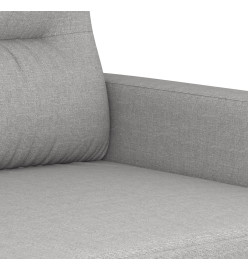 Canapé à 3 places Gris clair 210 cm Tissu