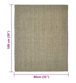 Tapis Sisal naturel 80x100 cm Taupe