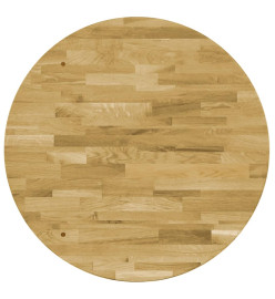 Dessus de table Bois de chêne massif Rond 44 mm 600 mm