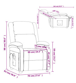 Fauteuil de massage Gris foncé velours