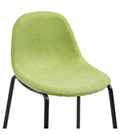 Chaises de bar lot de 4 vert tissu