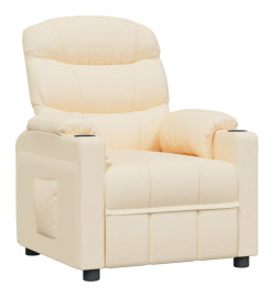 Fauteuil inclinable Crème Tissu