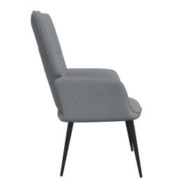 Chaise de relaxation Gris clair Tissu