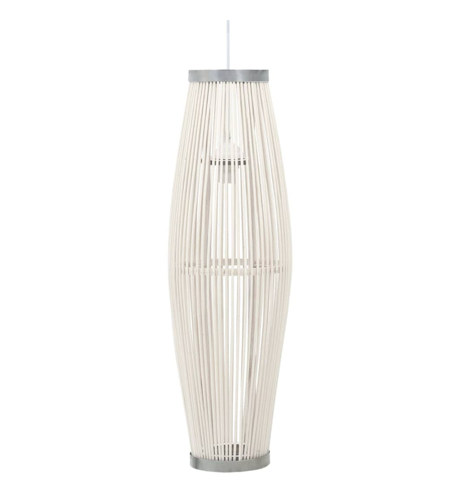 Lampe suspendue Blanc Osier 40 W 27x68 cm Ovale E27