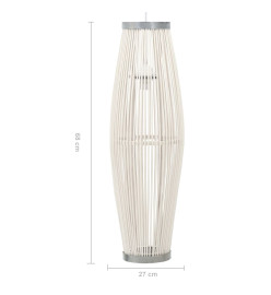 Lampe suspendue Blanc Osier 40 W 27x68 cm Ovale E27