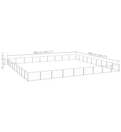 Chenil Argenté 81 m² Acier