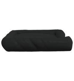 Coussin avec oreillers pour chien Noir 135x110x23 cm Tissu