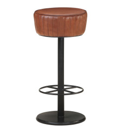 Tabouret de bar Marron Cuir véritable