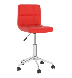 Chaise de bureau pivotante Rouge Similicuir