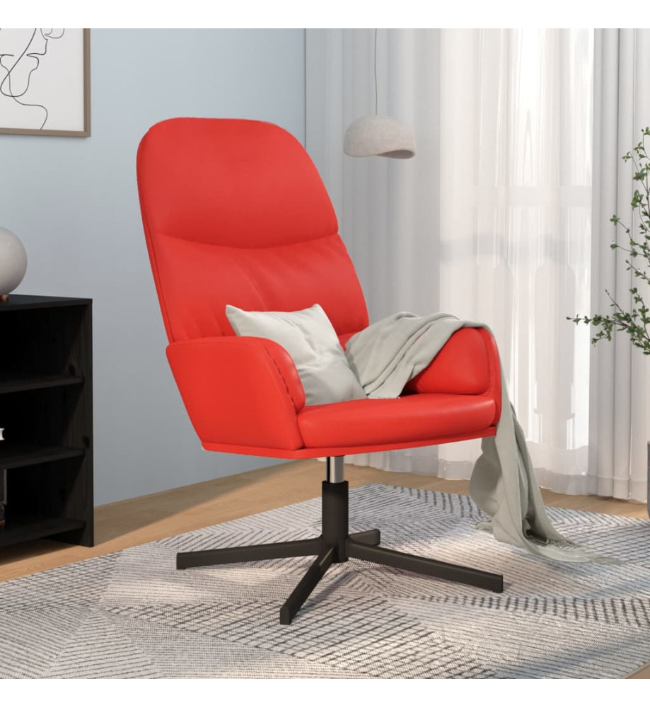 Chaise de relaxation Rouge Similicuir