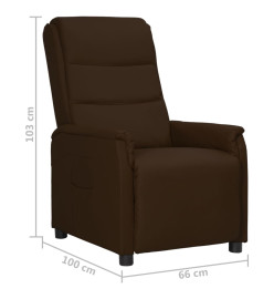 Fauteuil inclinable Marron Similicuir