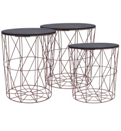 Table basse 3 pcs Cuivre