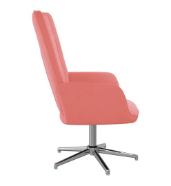 Chaise de relaxation Rose Velours