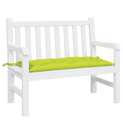 Coussin de banc de jardin vert brillant 110x50x7cm tissu oxford