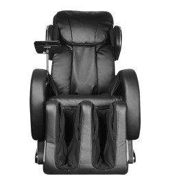 Fauteuil de massage avec écran Noir Similicuir