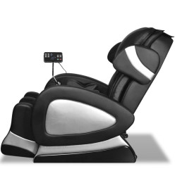 Fauteuil de massage avec écran Noir Similicuir