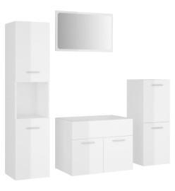 Ensemble de meubles de salle de bain Blanc brillant