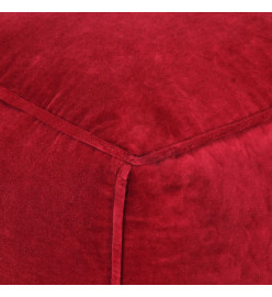 Pouf Velours de coton 40 x 40 x 40 cm Rouge rubis