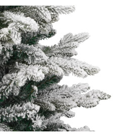 Sapin de Noël artificiel à charnières avec neige floquée 150 cm