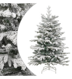 Sapin de Noël artificiel à charnières avec neige floquée 210 cm