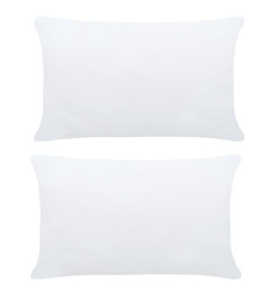 Garnitures de coussin 2 pcs 60x40 cm Blanc