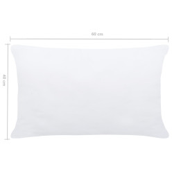 Garnitures de coussin 2 pcs 60x40 cm Blanc