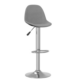 Tabourets de bar lot de 2 gris tissu