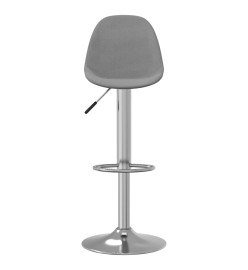 Tabourets de bar lot de 2 gris tissu