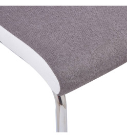 Chaises à manger cantilever lot de 4 taupe tissu