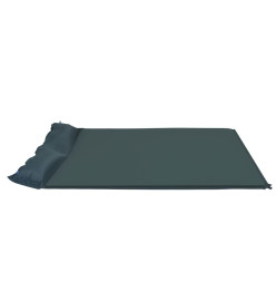 Matelas gonflable avec oreiller 130x190 cm Vert foncé