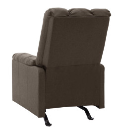 Fauteuil de massage inclinable Marron foncé Tissu