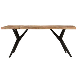 Table à dîner noir 180x90x77 cm bois d'acacia solide