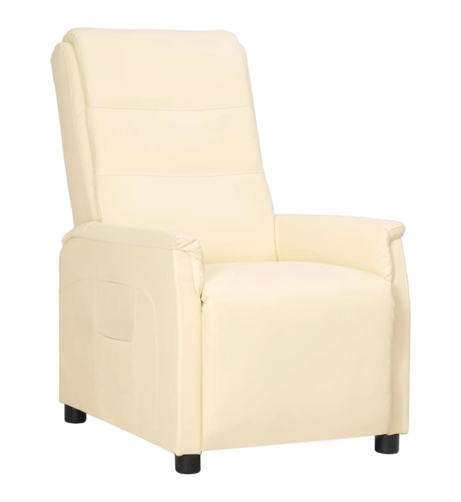 Fauteuil inclinable Crème Similicuir