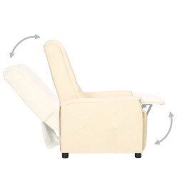 Fauteuil inclinable Crème Similicuir