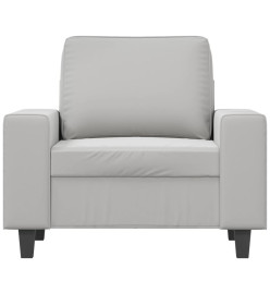 Fauteuil gris clair 60 cm tissu microfibre