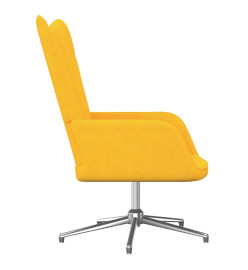 Chaise de relaxation Jaune moutarde Tissu