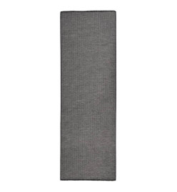 Tapis à tissage plat d'extérieur 80x250 cm Gris